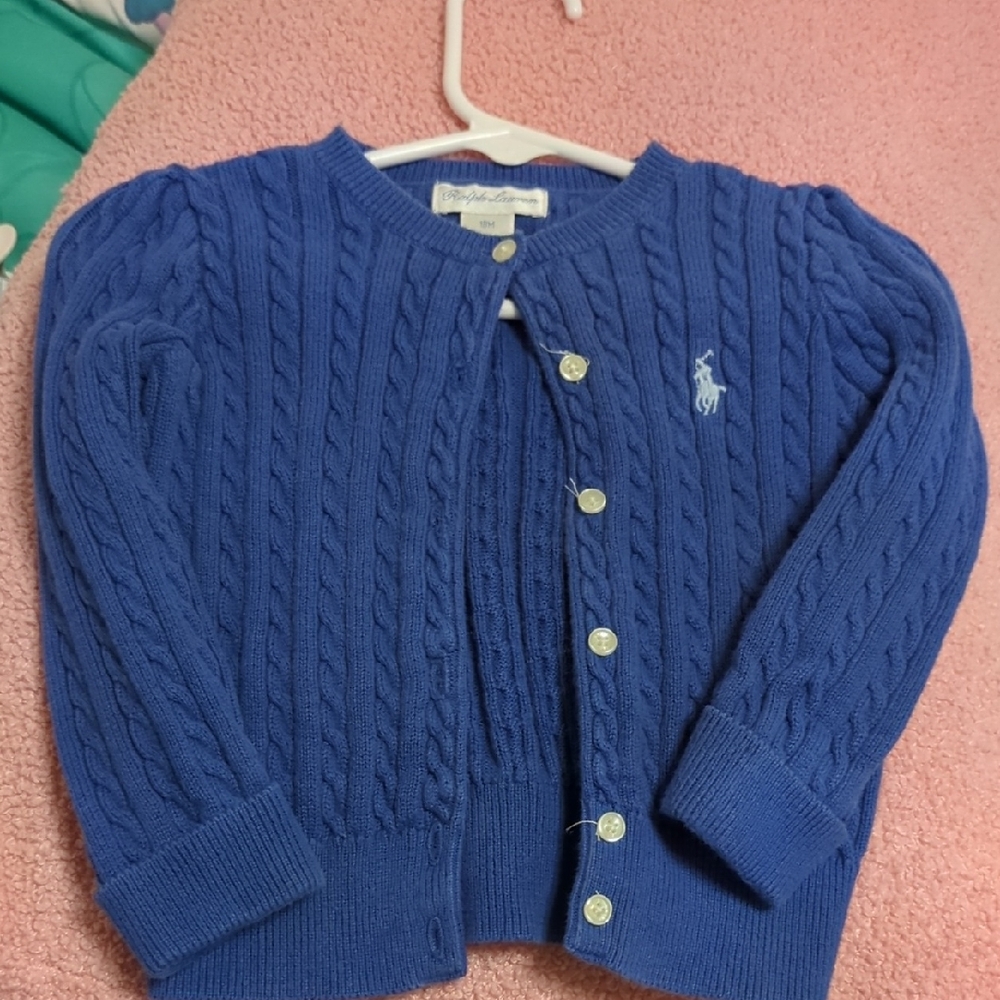 Ralph Lauren Royal Blue Kids Cardigan